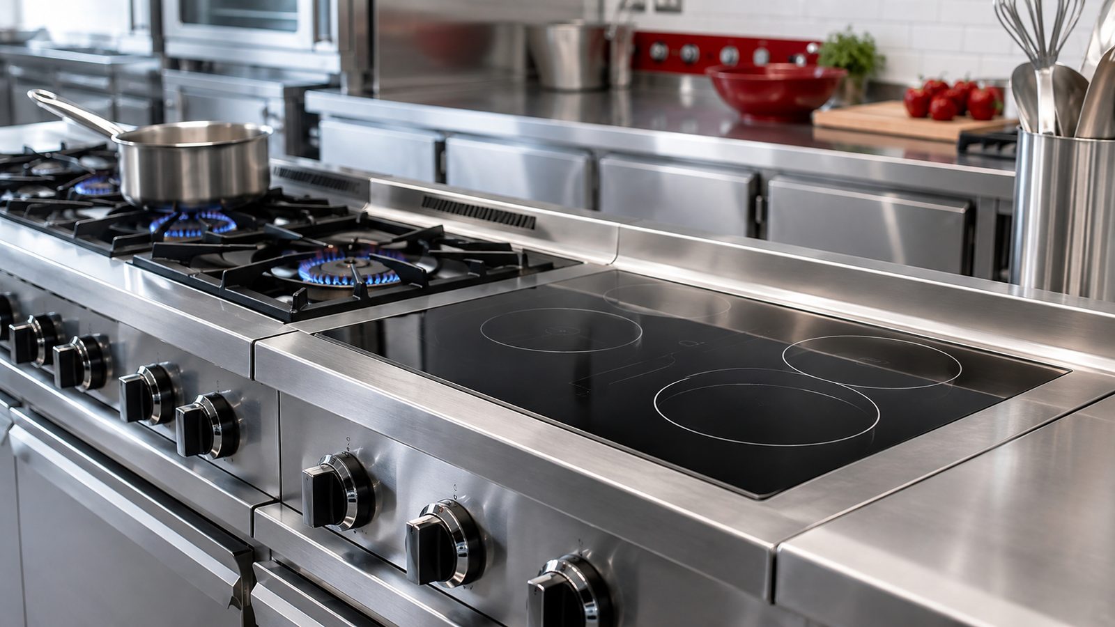 Cocina a gas vs eléctrica vs inducción: cuál conviene a tu restaurante