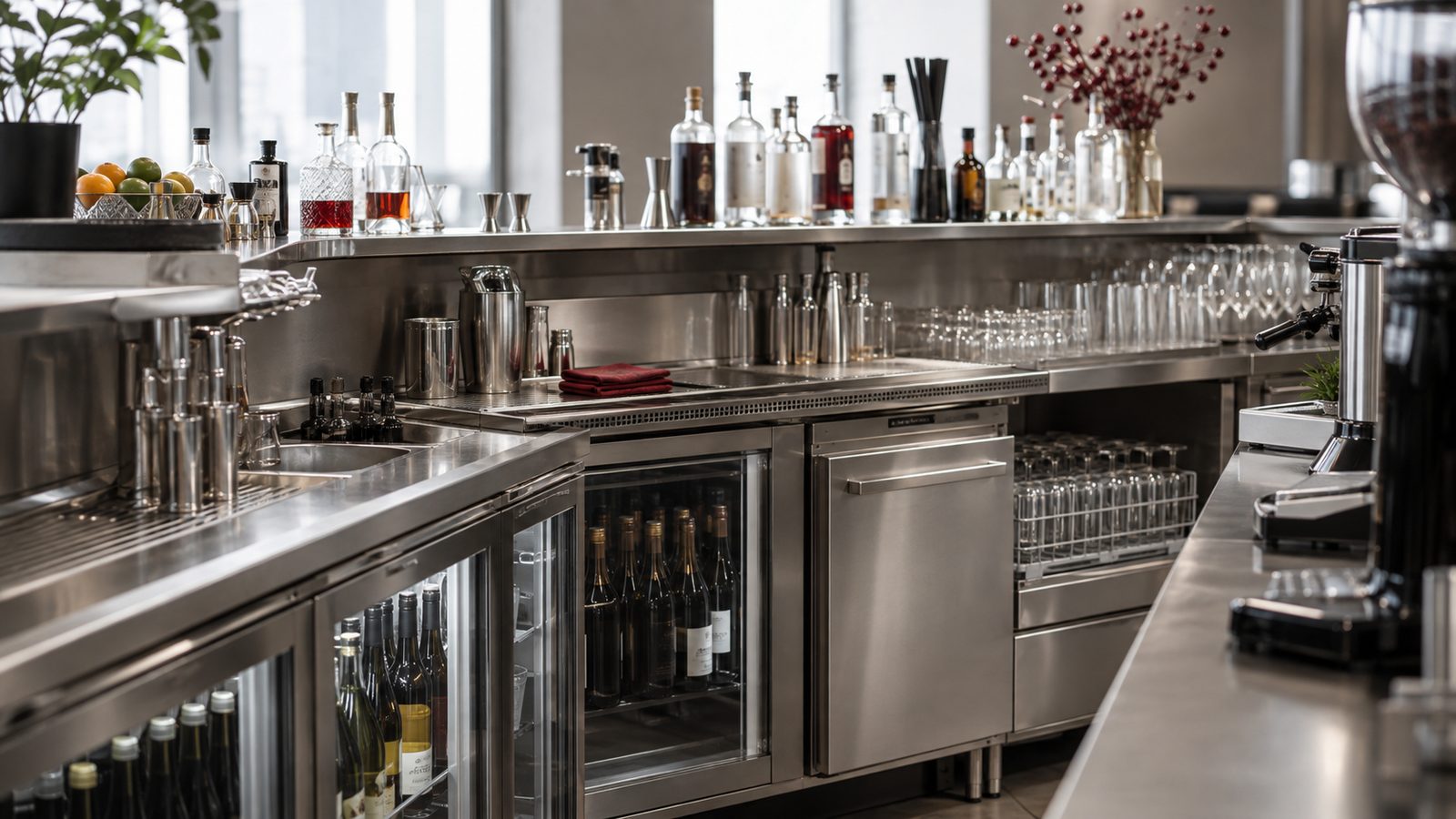 Cómo montar la barra o zona bar de una cafetería o restaurante